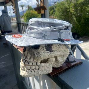 Gray Camouflage Fishing And Hiking Hat